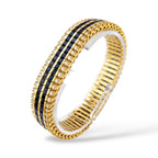 Art Deco 18K Yellow Gold 21ct Sapphire and 7.2ct Diamond Bracelet