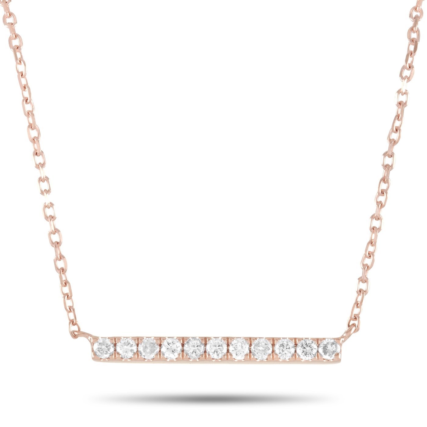 14K Rose Gold 0.10ct Diamond Necklace