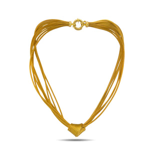 14K Yellow Gold Woven Design Necklace
