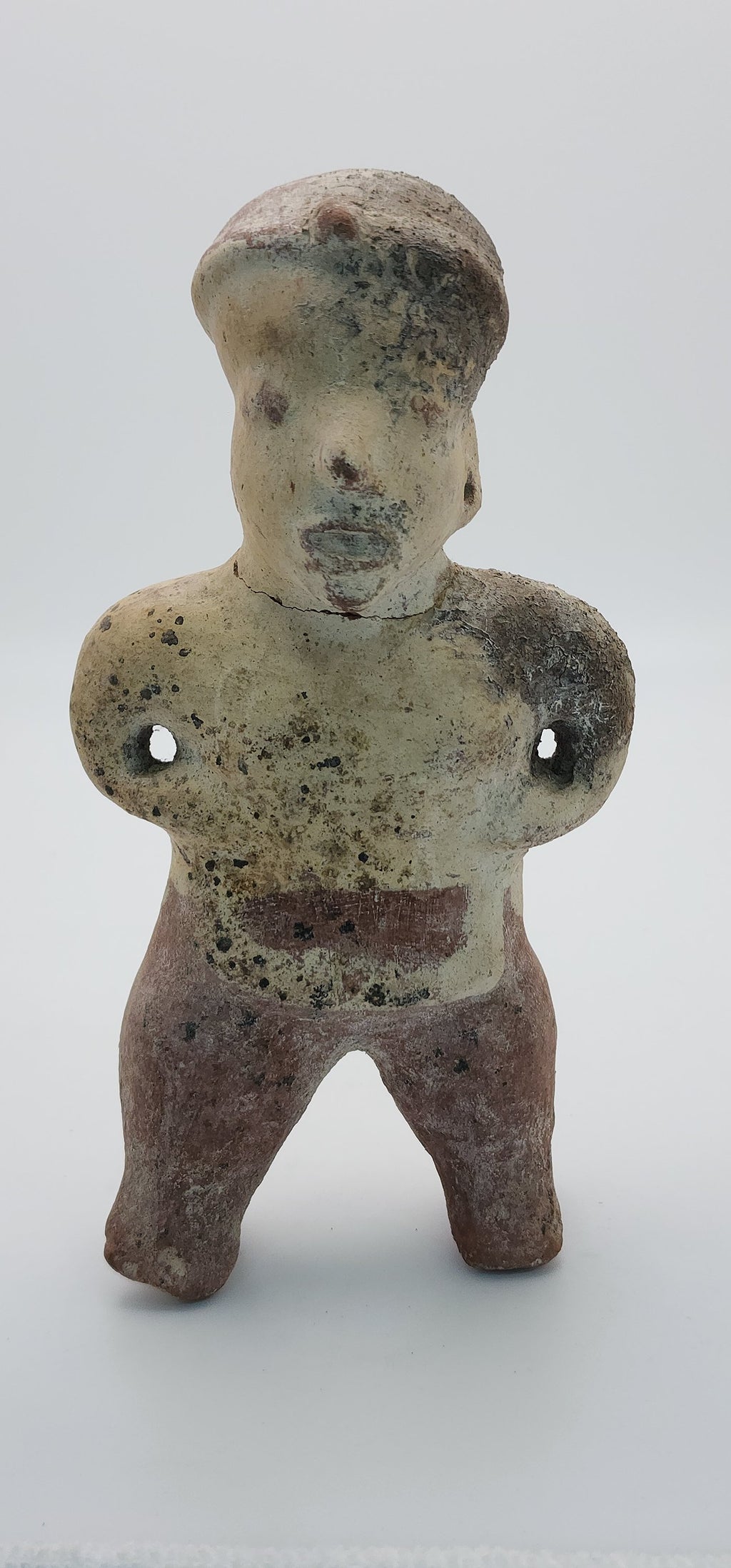 Colima Pottery Standing Large Figure Pre-Columbian, West Mexico, Colima, Circa 300 BCE to 300 CE - 20 cm