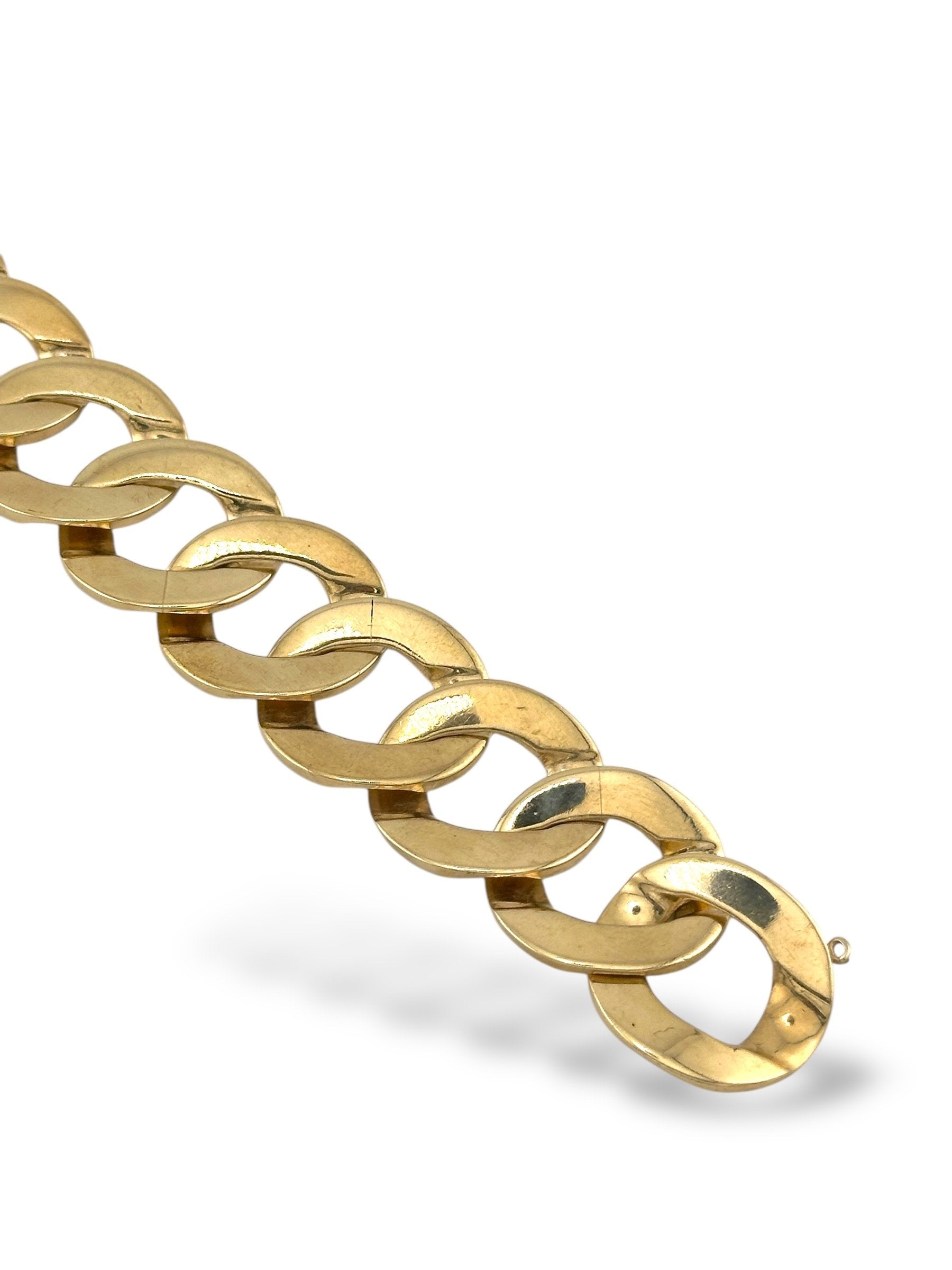 14 kt. Yellow gold, 14k Yellow  Gold Curb Link Bracelet