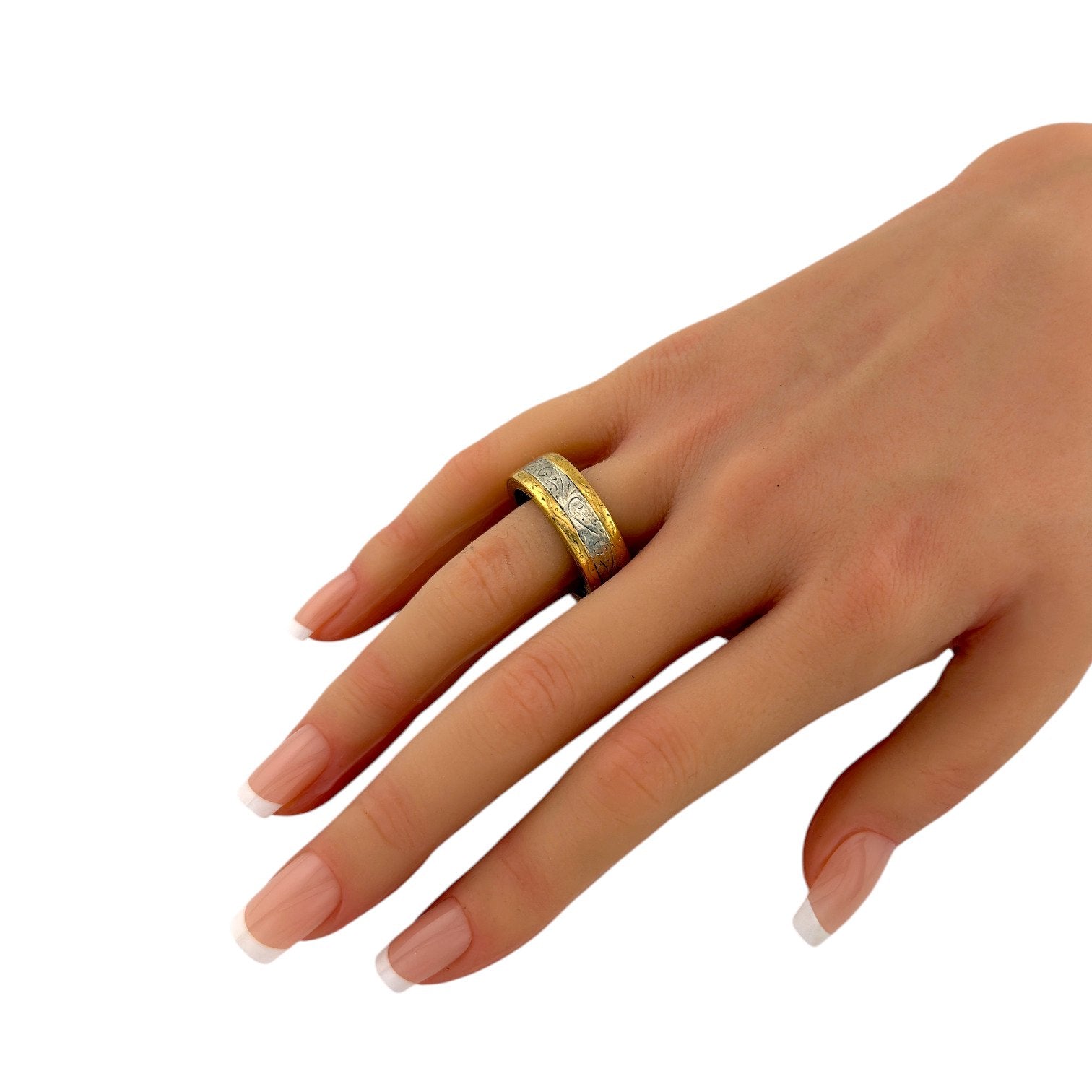 Konstantino 18K Yellow Gold and Platinum Band Ring