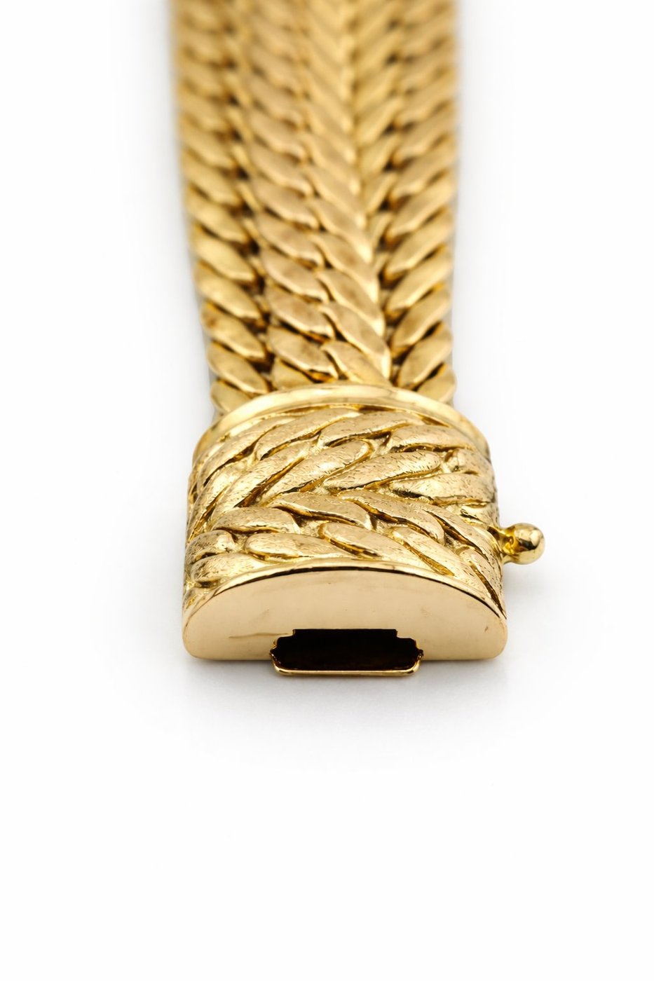 18K Yellow Gold Interwoven Three Band Bracelet