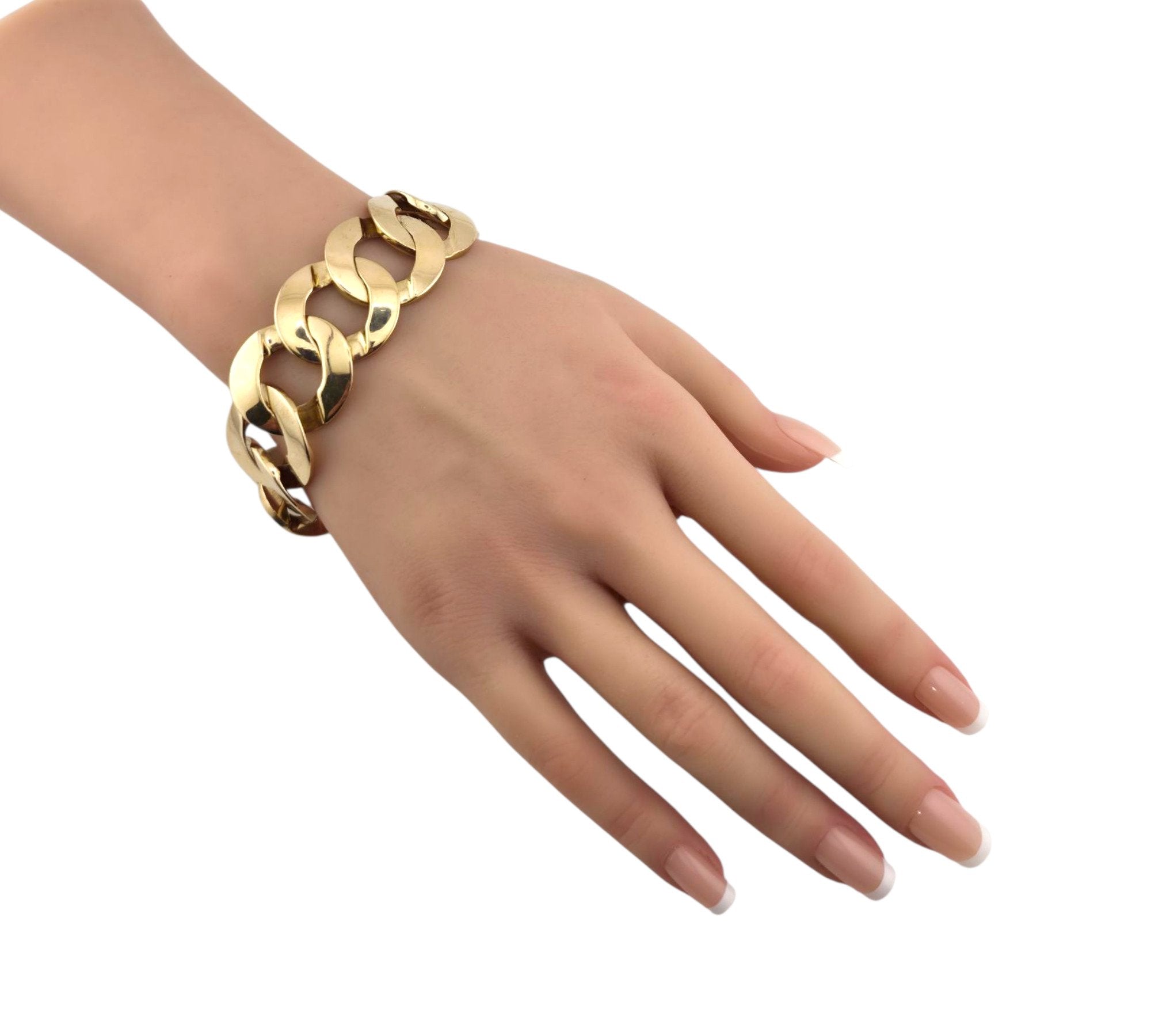 14K Yellow Gold Curb Link Bracelet
