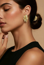 Certified 18K Yellow Gold 8.5ct Diamond Earrings