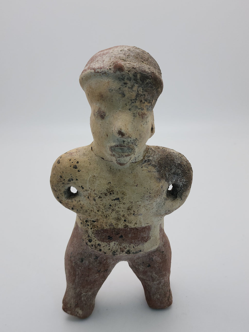 Colima Pottery Standing Large Figure Pre-Columbian, West Mexico, Colima, Circa 300 BCE to 300 CE - 20 cm