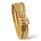 18K Yellow Gold Interwoven Three Band Bracelet