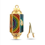 Pride Marie Lichtenberg 18K Rose Gold Rainbow Enamel and 0.15ct Diamond Two-Sided Pendant Diamond (Natural)