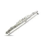 Platinum art deco brooch back with hinge bar and pin clasp mechanism