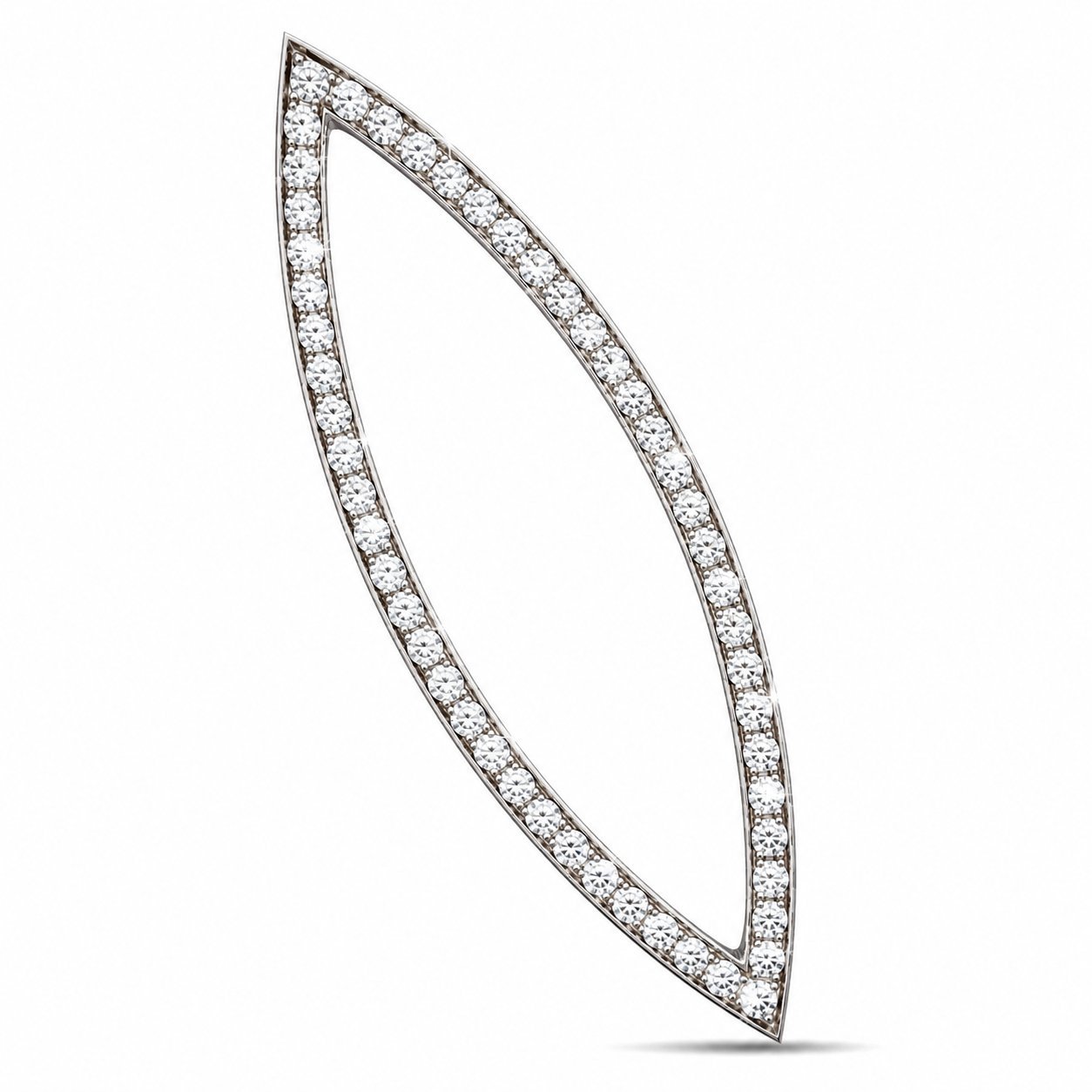 14K White Gold 0.60ct Diamond Marquise Pendan