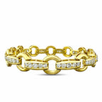 14K Yellow Gold 2.8ct Diamond Link Bracelet