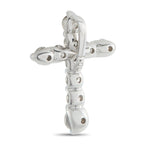 18K White Gold 1.0ct Diamond Cross Pendant