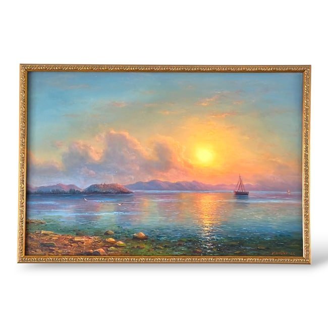 V. Ispiryan Seascape Original Oil Painting