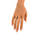 Hidalgo 18K White Gold 0.40ct Diamond and Blue Enamel Band Ring -  0.40ct. tw. Diamond (Natural)  - Hidalgo