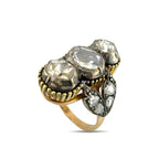 K. Faberge Imperial Russian 14K (56K) 14K Yellow Gold Old Cut 4.20ct Diamond Ring