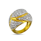 18K Yellow Gold and 2.55ct Diamond Cocktail Ring