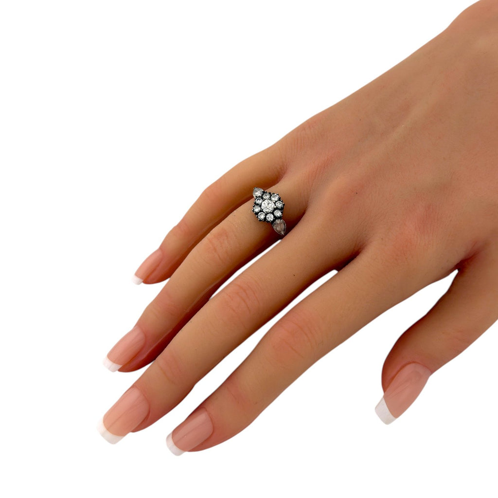 K. Faberge 56K Rose Gold 1.45ct Diamond Ring