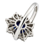 18K White Gold Ring Diamonds and 2.0ct Sapphire Sapphire