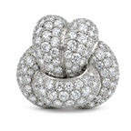 18K White Gold 8.00ct Diamond Huggie Earrings