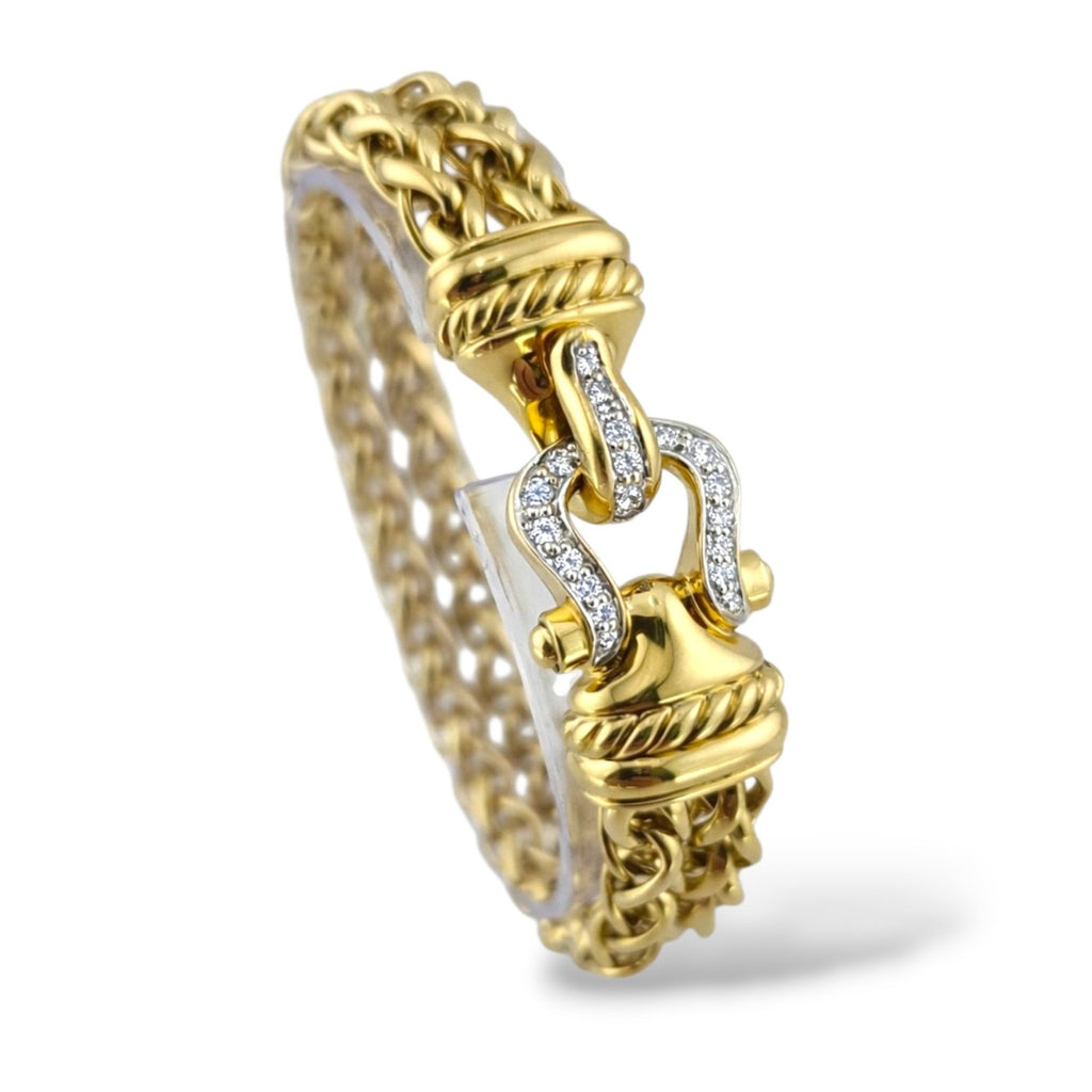 David Yurman 18K Yellow Gold 0.55ct Diamond Bracelet