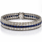 Art Deco Platinum and 7ct Diamond Bracelet Circa 1930s