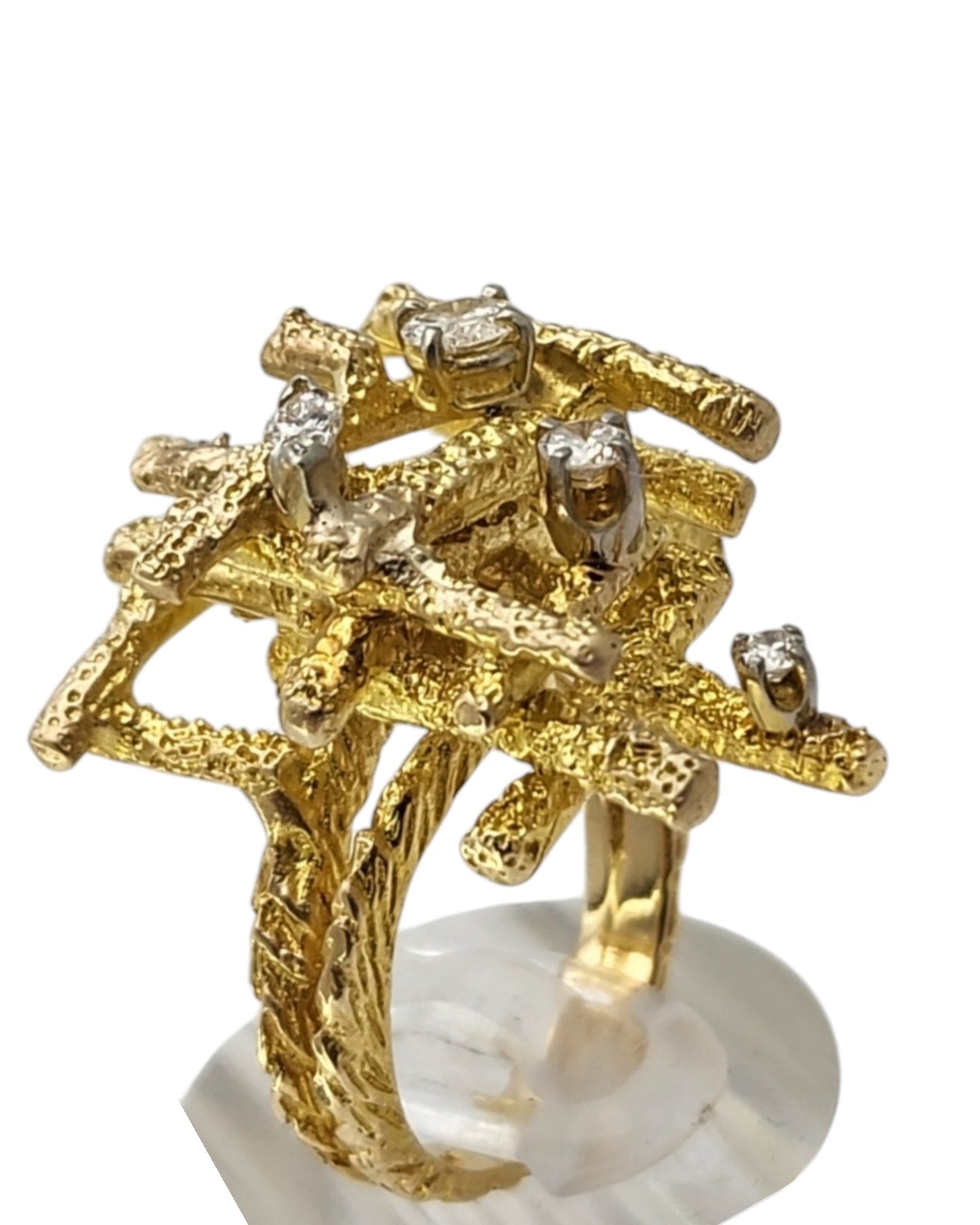 Ring - 14 kt. Yellow gold - 0.56ct. tw. Diamond (Natural)