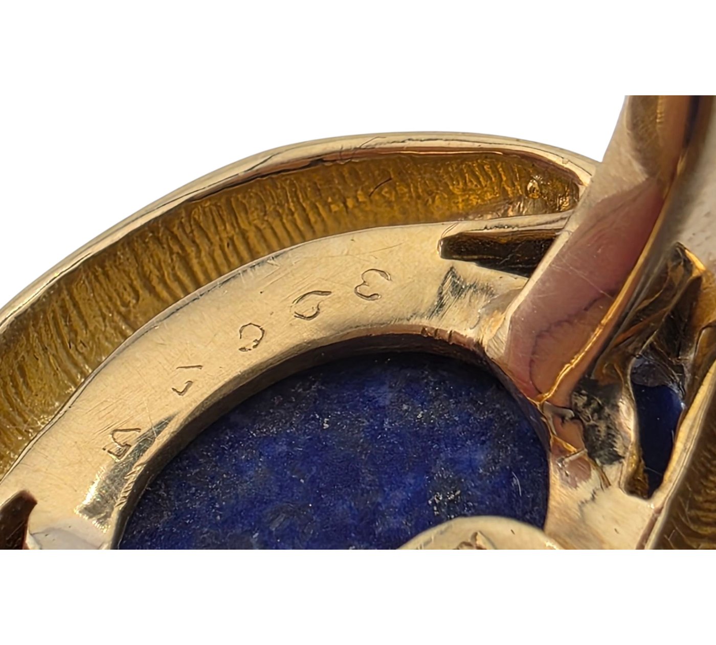 Vintage Cartier 18K Yellow Gold Lapis Lazuli Ring