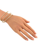 14K Yellow Gold 5.6ct Diamond Flexible Arm Bracelet