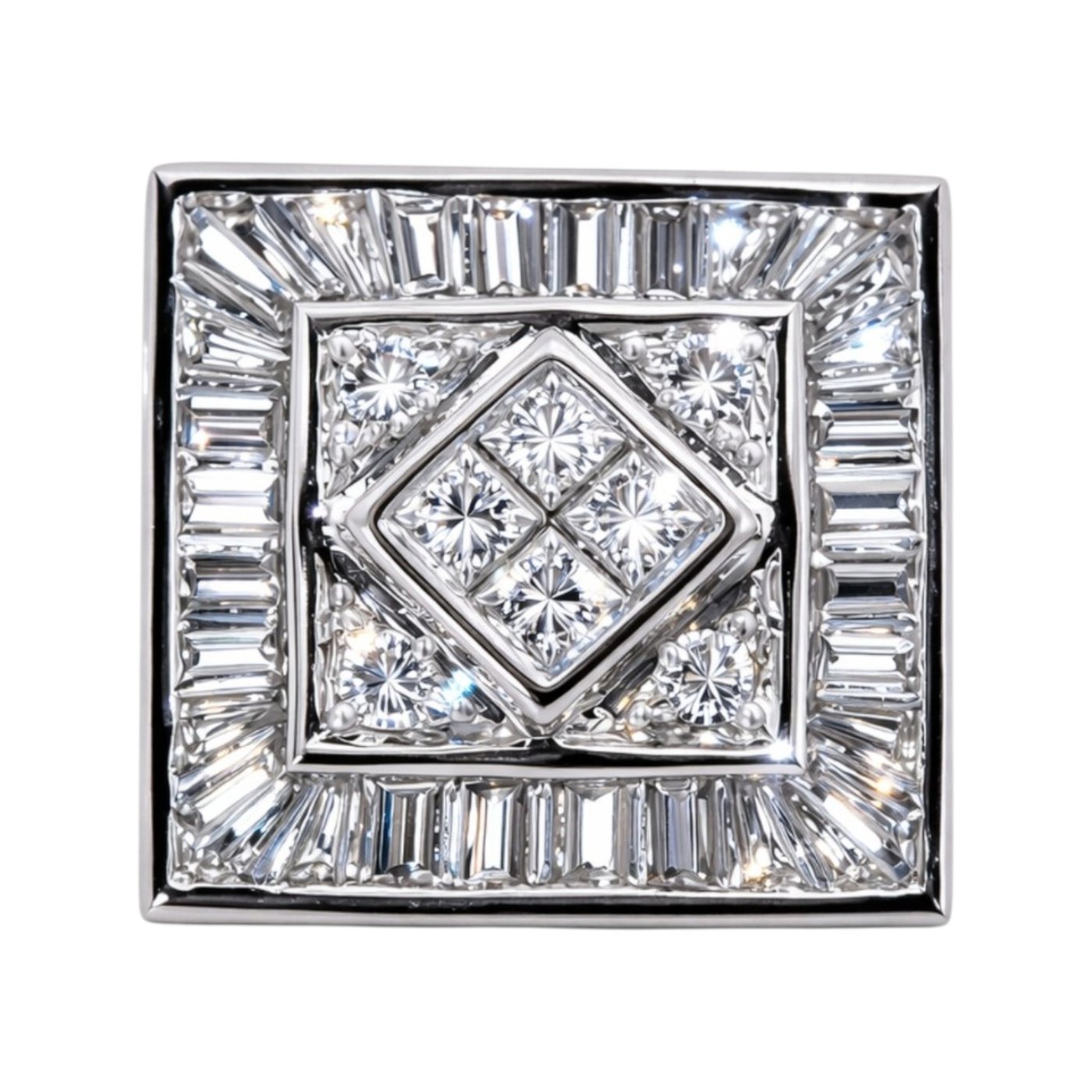 14K White Gold Diamond Earrings