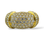 18K Yellow Gold Ring Set with 150 Sparkling Diamonds