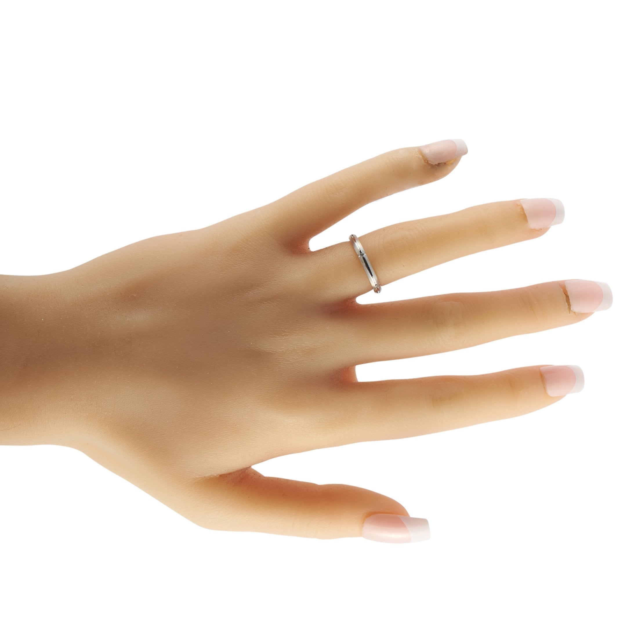 Tiffany & Co. - 18 kt. White gold, Tiffany & Co. 18K White Gold Diamond Band Ring