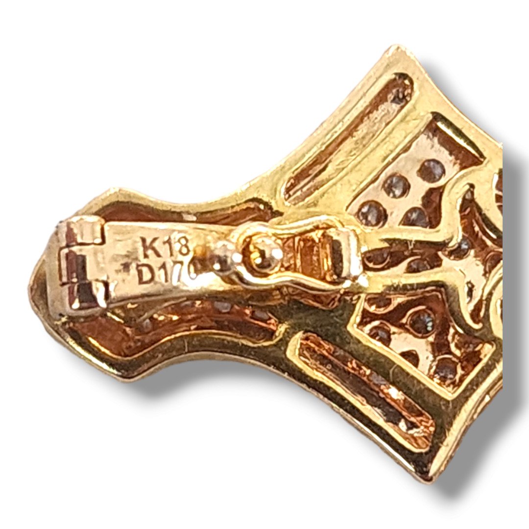 18K Gold Cross Pendant with 3.15ct Diamonds