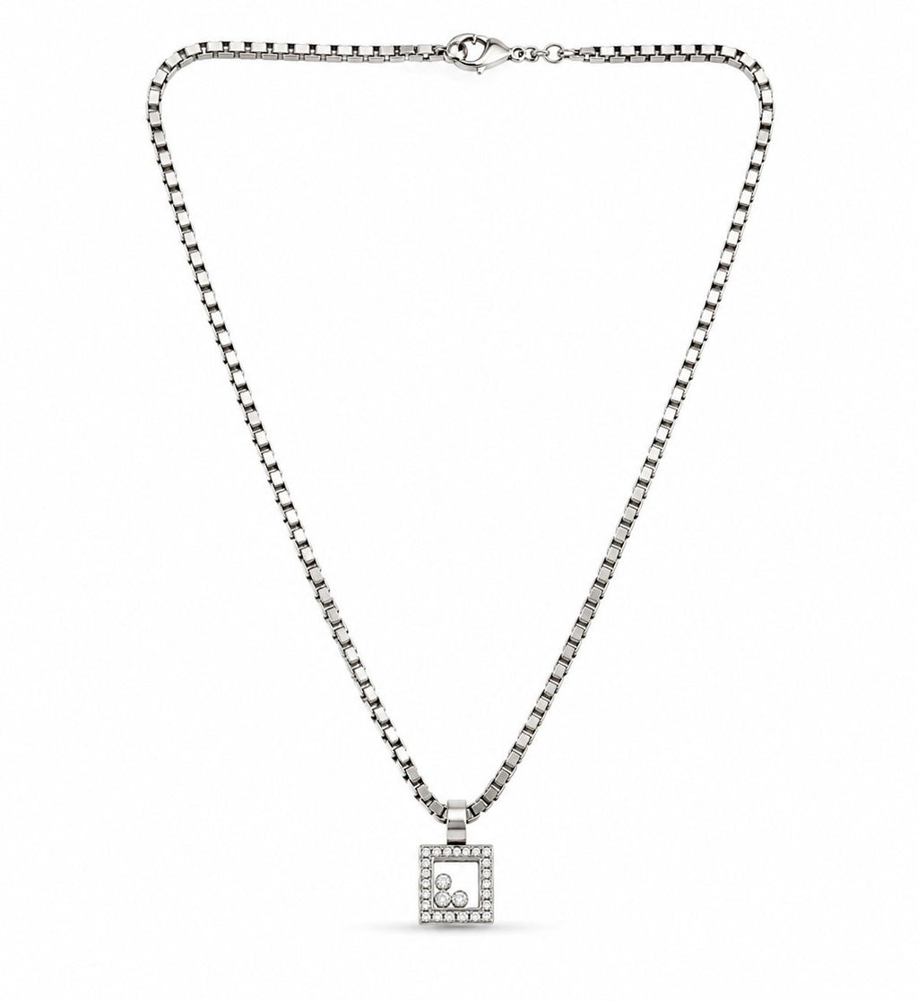 Chopard 18K White Gold 0.60ct Diamond Necklace