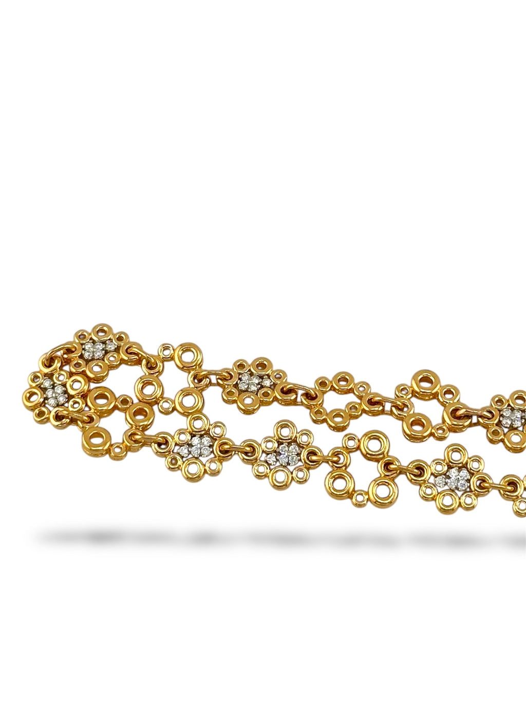 18K Rose Gold Bubble Motif Necklace with 1.1ct of Diamonds