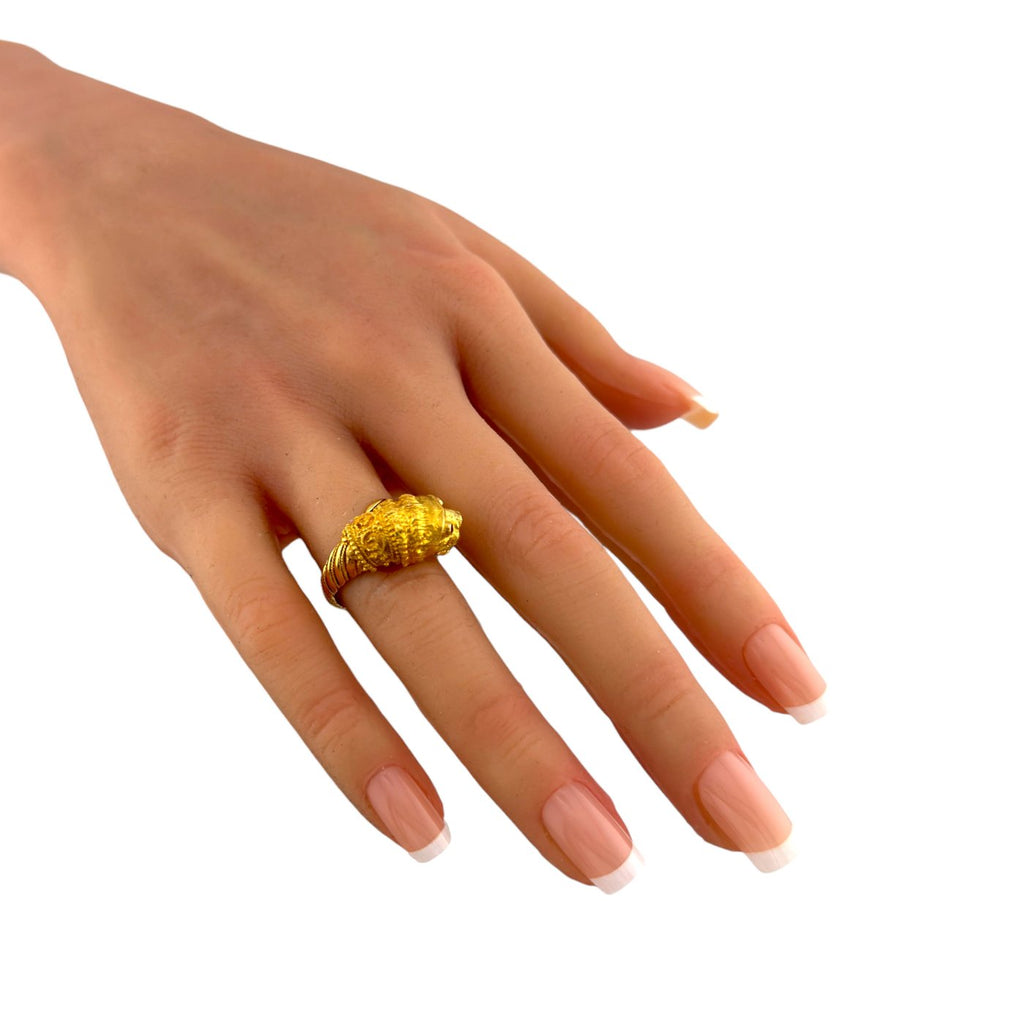 18K Yellow Gold Ruby Cheetah Wrap Ring