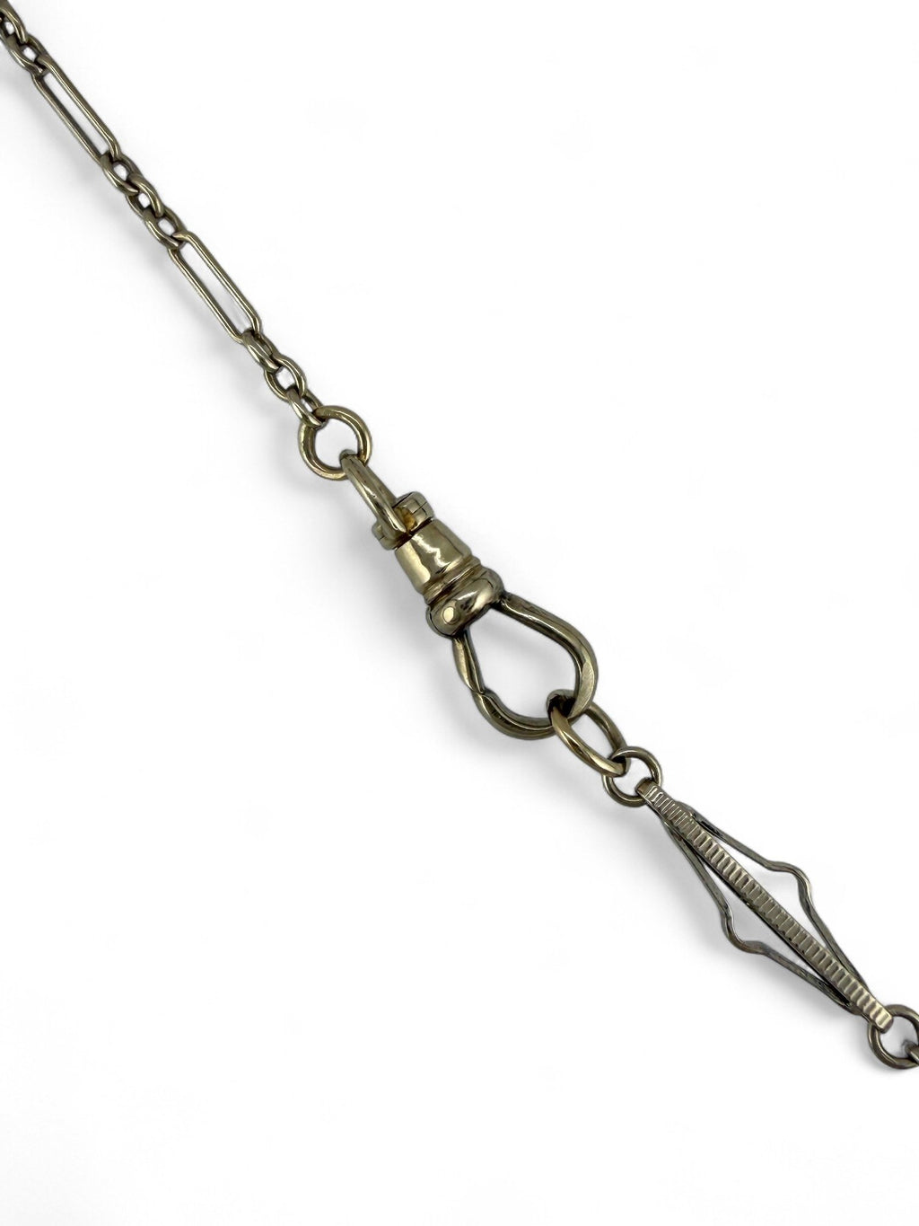 Antique White Gold and Platinum Necklace with Large Diamonds 2.34ct