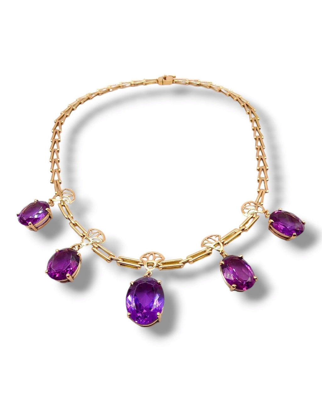 Vintage Gold and Amethyst Women's Necklace