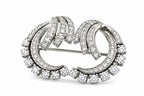 14K White Gold 1.43ct Diamond Brooch