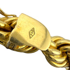18K Yellow Gold Interwoven Rope Design 1.5ct Diamond Necklace