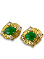 14K Oval Earrings with Diamonds