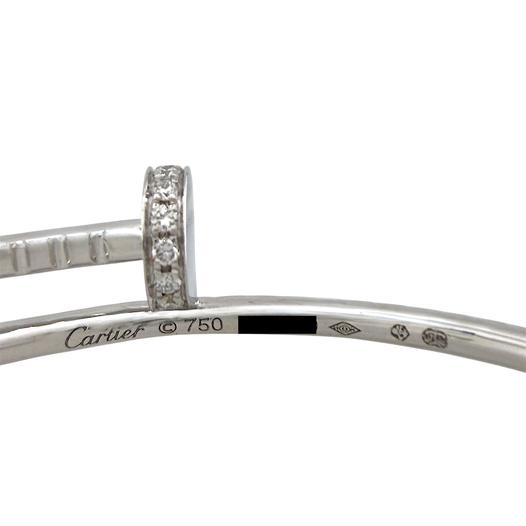 Cartier Juste un Clou white gold hoop earring with diamond details