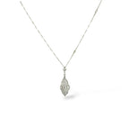 Antique White Gold and Platinum Necklace with Large Diamonds 2.34ct