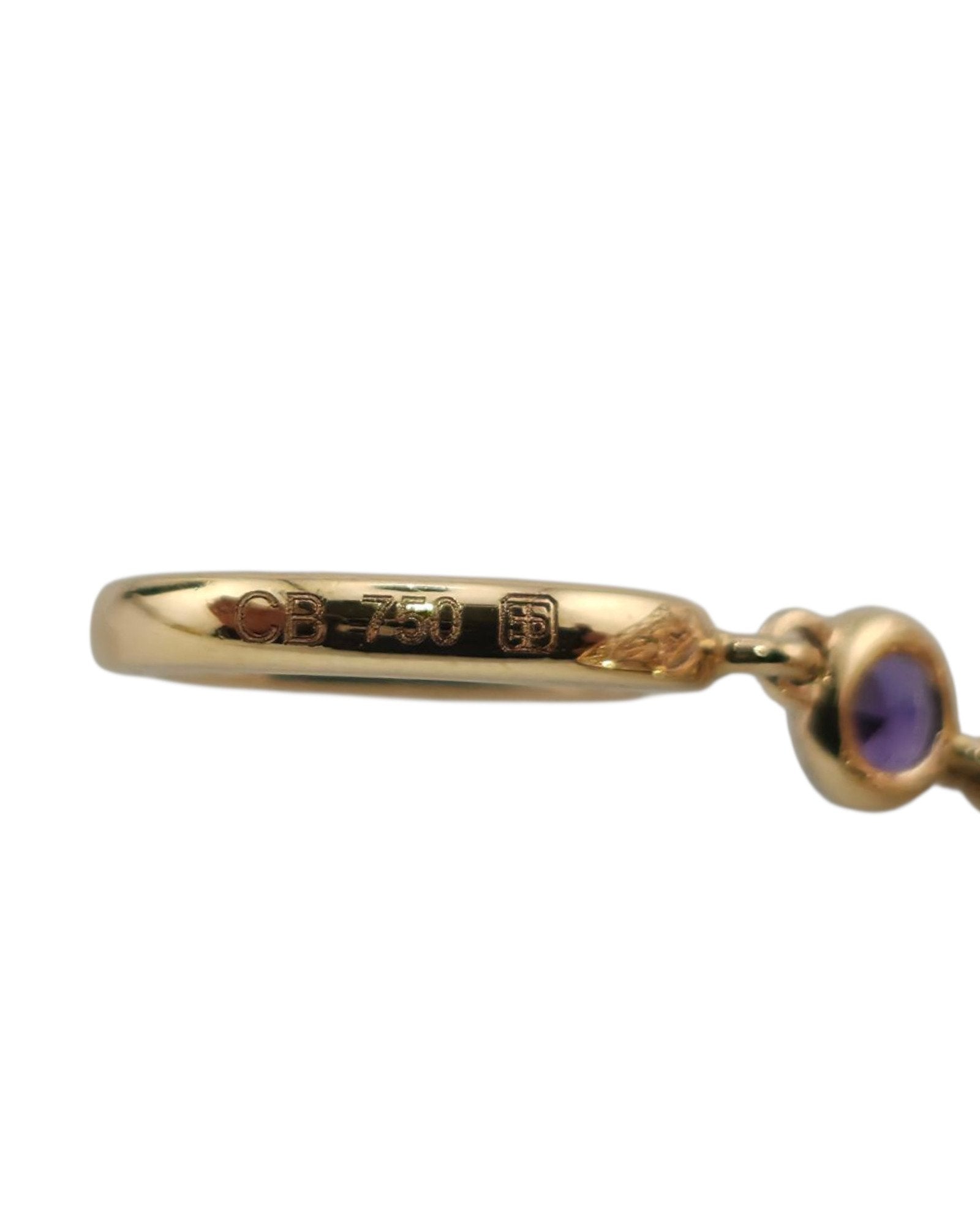 Bucherer 18K Gold and Amethyst Large Pendant
