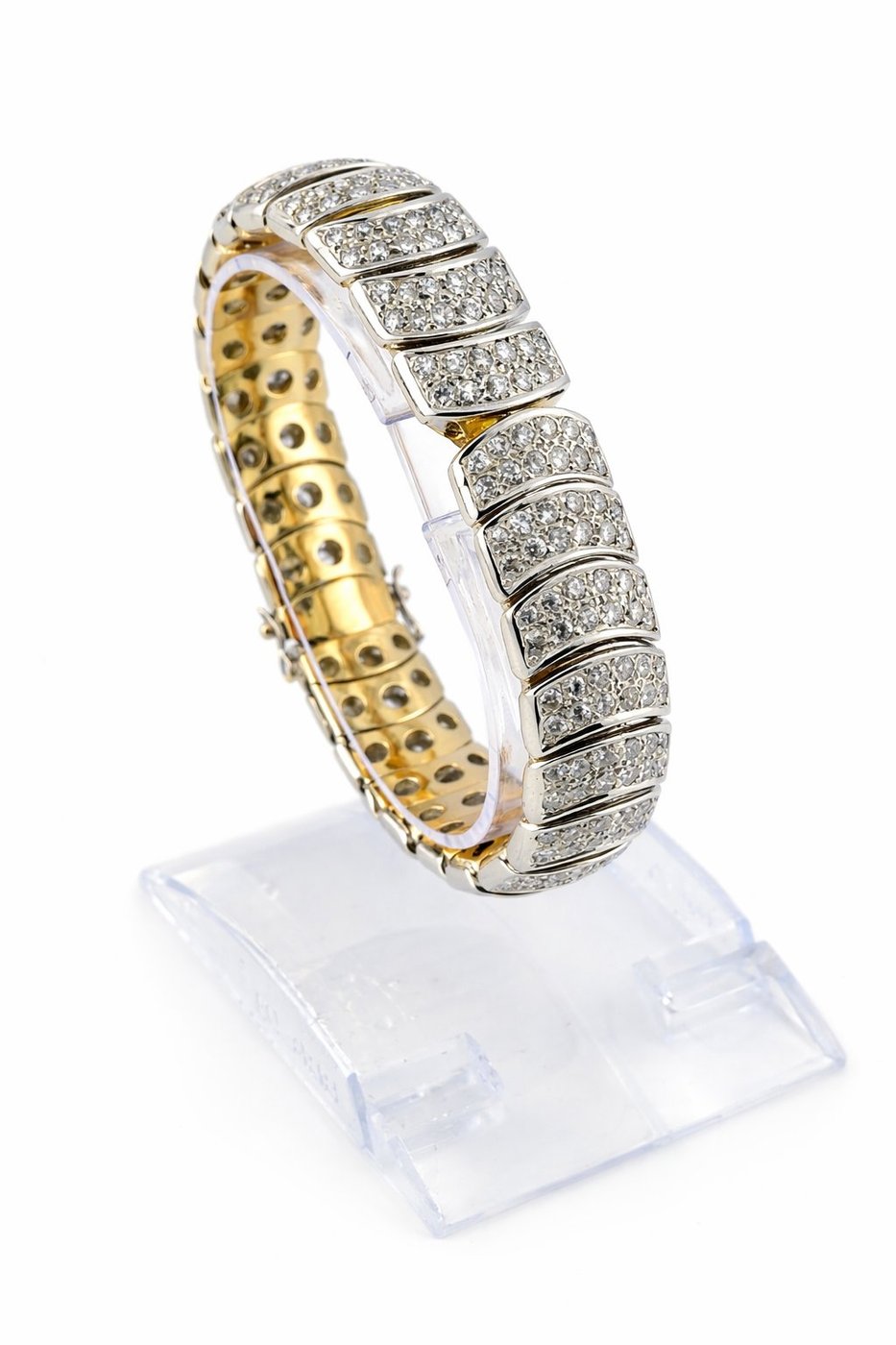 18K Gold Flexible 5.0ct Diamond Bracelet