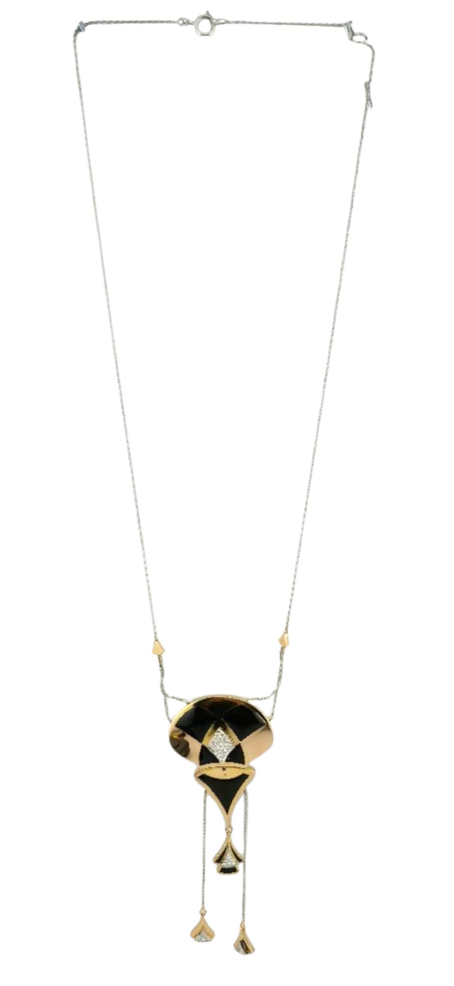Cesare De Vecchi Italy 18K Gold and Diamond Necklace
