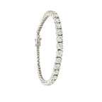 Certified 14K White Gold 12.3ct Diamond Tennis Bracelet