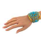 18K Yellow Gold Vintage Turquoise Bracelet