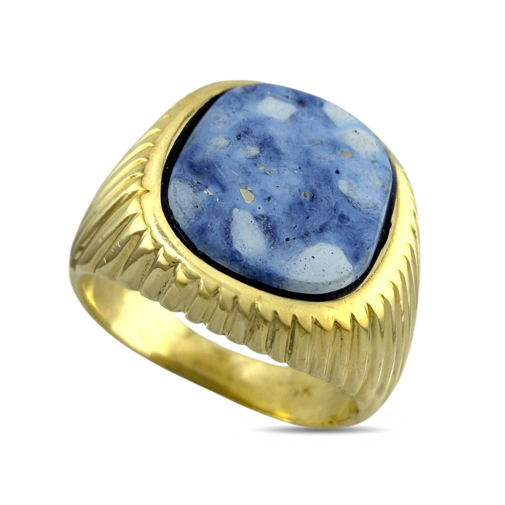 Vintage 14K Yellow Gold Lapis Lazuli Ring
