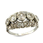 14K White Gold Antique Old Cut 1.00ct Diamond Ring