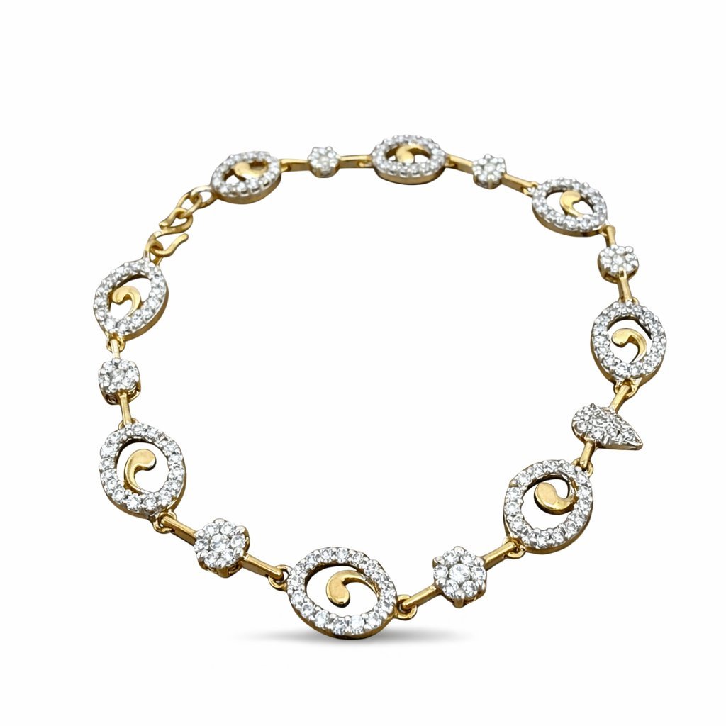 14K Yellow Gold 1.80ct Diamond Oval Link Bracelet -  1.80ct. tw. Diamond (Natural)